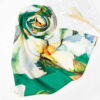 Châle Imprimé pour Femme Artistique & Léger Motif Abstrait Bleu