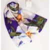 Châle Imprimé pour Femme Artistique & Léger Motif Abstrait Bleu