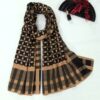 Châle à Motifs pour Femme Motif Pied-de-poule Marron pour l'Automne
