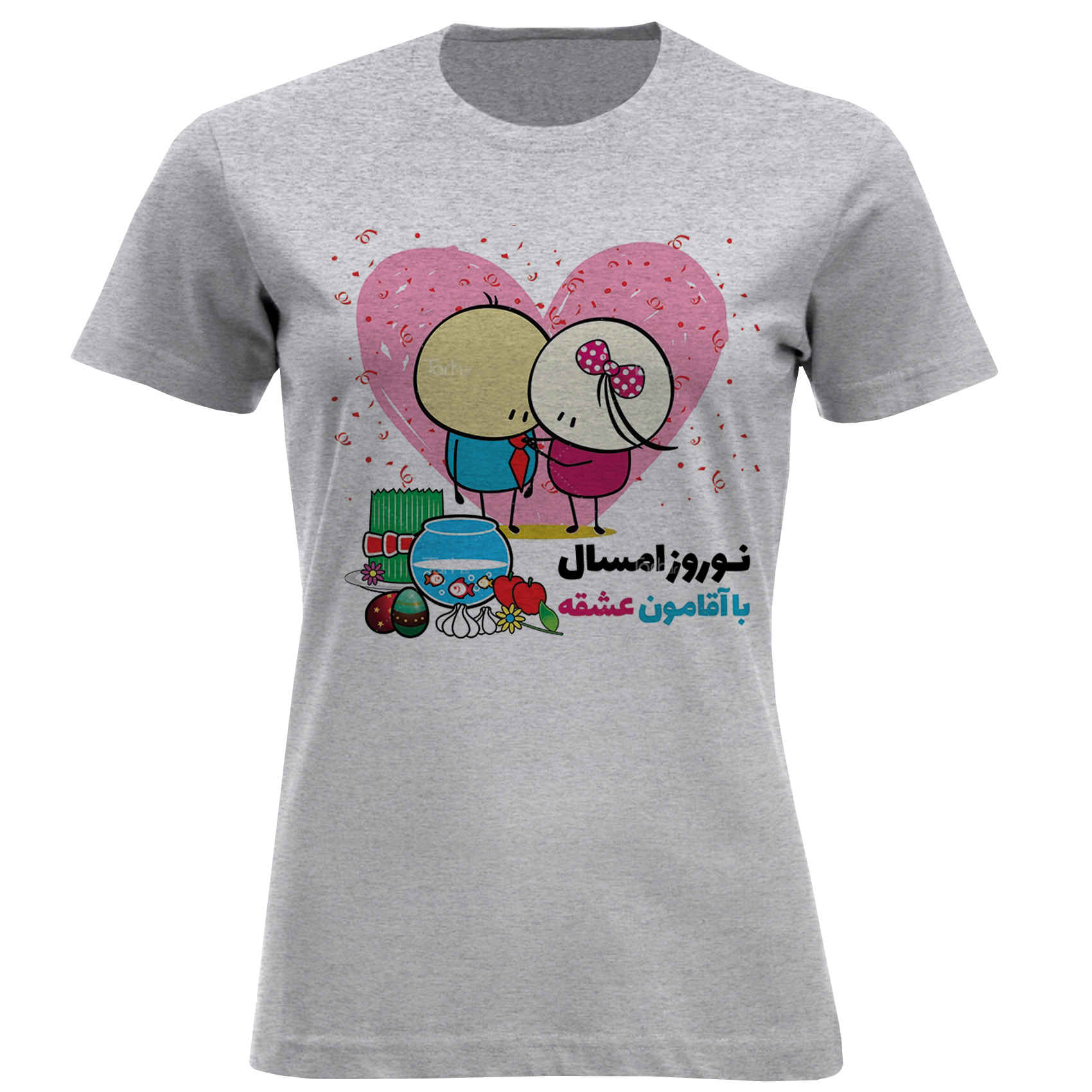 T-shirt pour femmes avec imprimé romantique de Nowruz
