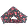 Ensemble Bandeau Croisé Torsadé & Boucles d'Oreilles Floral Bleu pour Femme