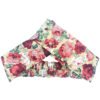 Ensemble Bandeau Croisé Torsadé & Boucles d'Oreilles Floral Crème pour Femme
