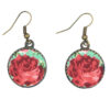 Ensemble Bandeau Croisé Torsadé & Boucles d'Oreilles Floral Vert Clair pour Femme