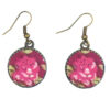 Ensemble Bandeau Croisé Torsadé & Boucles d'Oreilles Floral Rose pour Femme