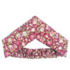 Ensemble Bandeau Croisé Torsadé & Boucles d'Oreilles Floral Rose pour Femme