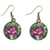 Ensemble Bandeau Croisé Torsadé & Boucles d'Oreilles Floral Pois de Senteur pour Femme