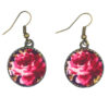 Ensemble Bandeau Croisé Torsadé & Boucles d'Oreilles Floral Violet pour Femme