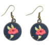 Ensemble Bandeau Croisé Torsadé & Boucles d'Oreilles Fleurs pour Femme