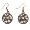 Ensemble Bandeau Croisé Torsadé & Boucles d'Oreilles Pois de Senteur Noir pour Femme