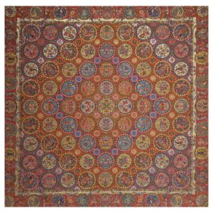 Nappe Termeh de Yazd Luxueuse avec Motif Floral Haft Khaan II