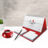 Carnet de planification mensuelle persan avec bloc-notes rouge
