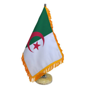 Drapeau de Table de l’Algérie avec Base en Pierre