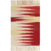 Tapis Kilim en laine persane artisanal tissé à la main abstrait rouge