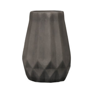 Vase artistique en béton fait main noir avec résine