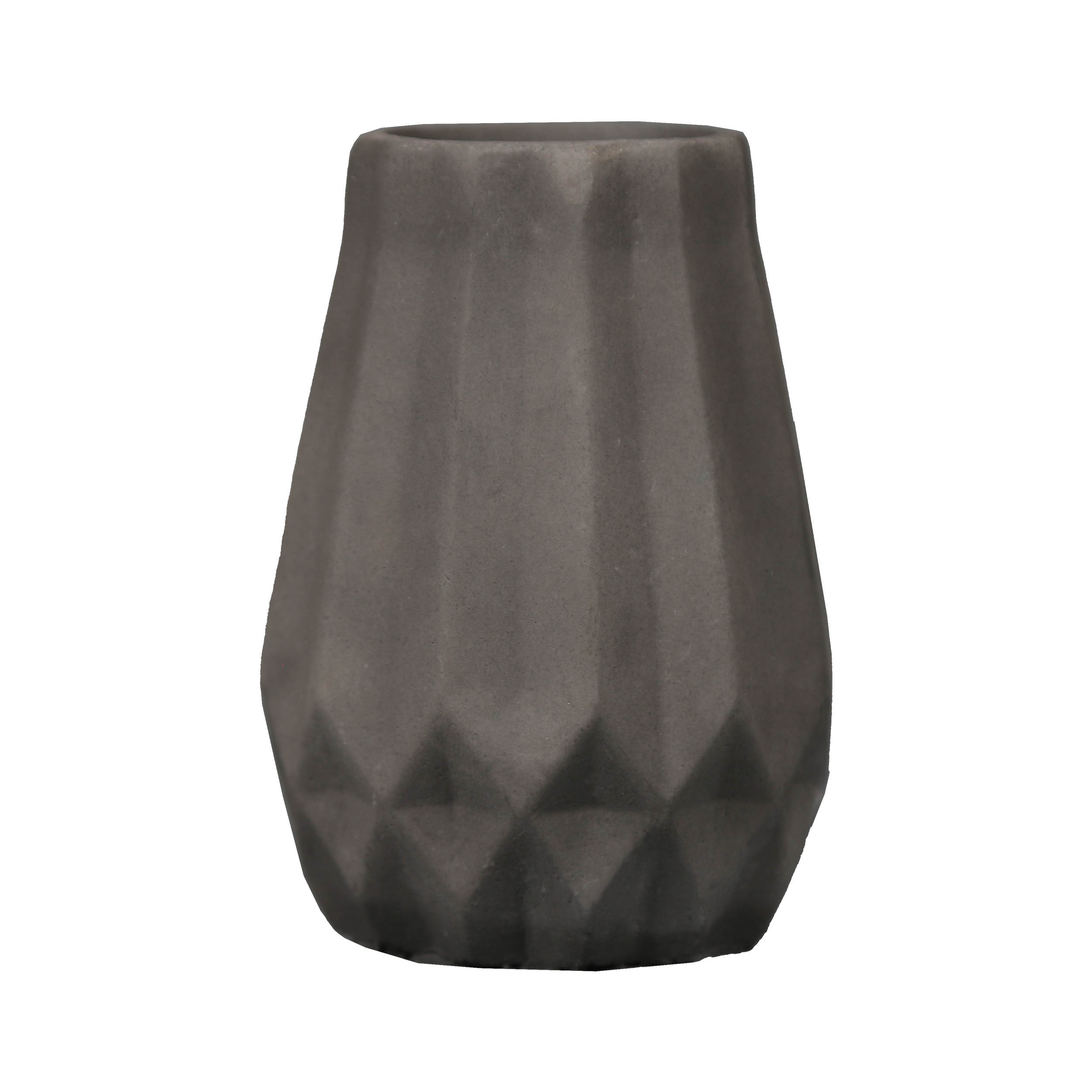 Vase artistique en béton fait main noir avec résine