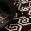 Tapis persan avec laine noué à la main à Golestan Torkaman acajou