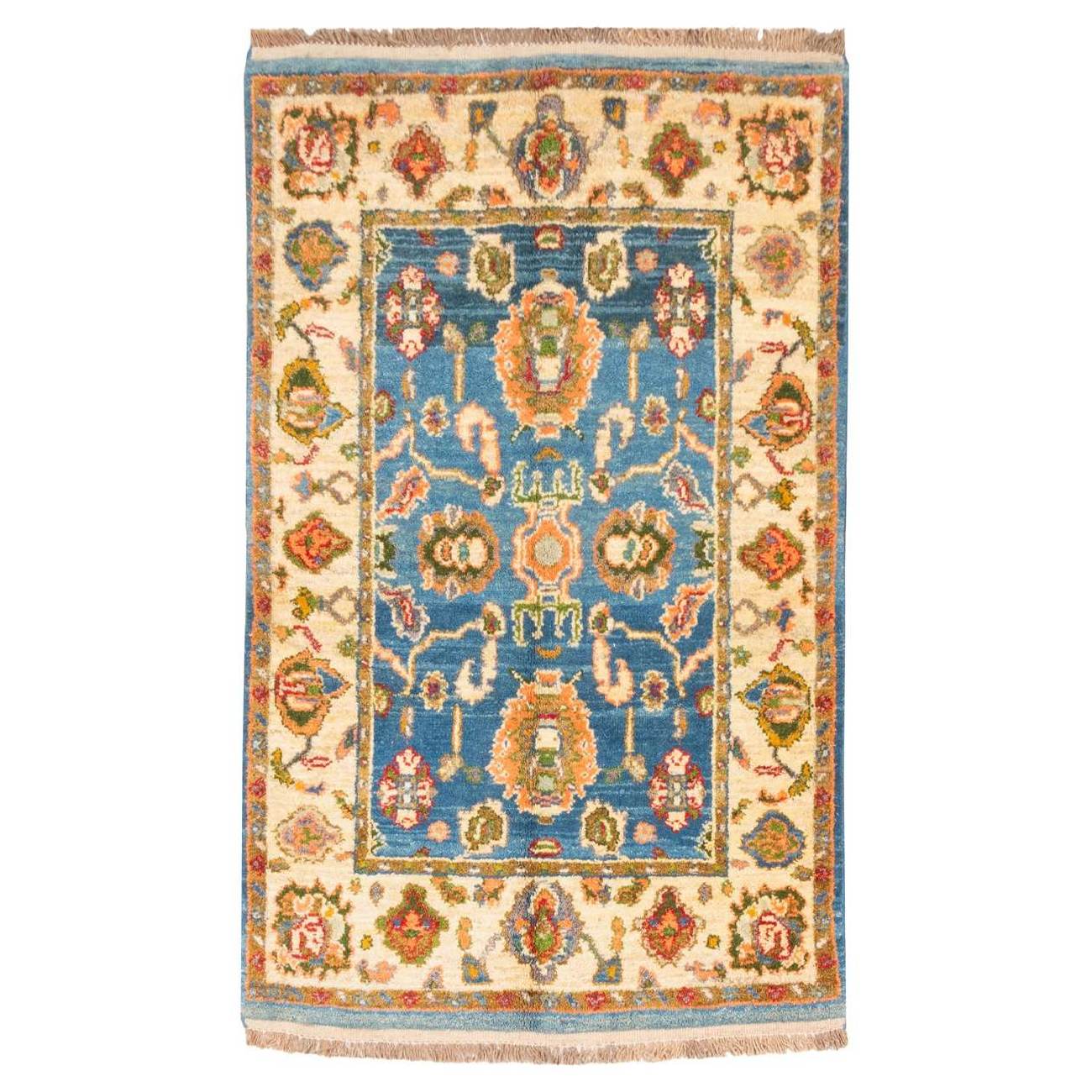 Tapis persan authentique avec laine noué à la main à Kashmar bordure