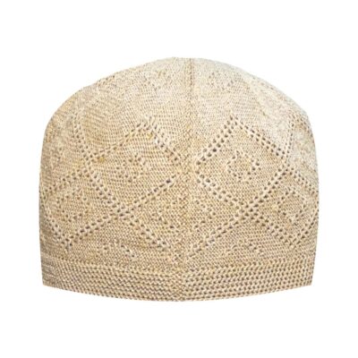 Kufi Taqiyah Turc Crème – Chapeau de tête musulman traditionnel