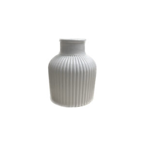 Vase décoratif en béton fait main bud blanc