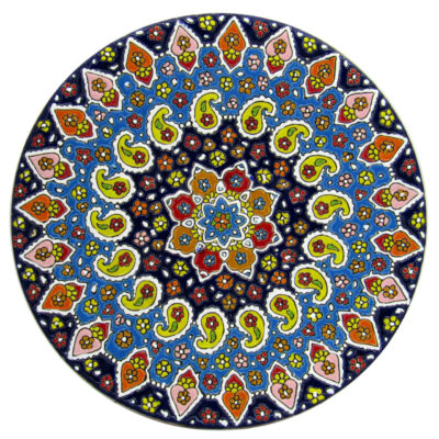 Ensemble de Dessous de Verre avec Motif Artistique d’Inspiration Persane Carreau Eslimi