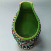 Vase en poterie décoratif peint à la main avec émail Minakari persan Bote Jeghe
