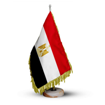 Drapeau de Table de l’Égypte avec Base en Pierre