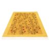 Tapis Gabbeh en laine persane véritablement tissé à la main en Fars floral jaune