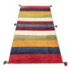 Tapis Gabbeh en laine persane véritablement tissé à la main en Fars rayé