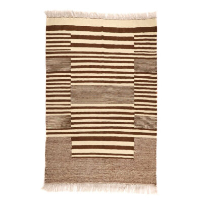 Tapis Kilim en laine persane authentique tissé à la main à Firuzabad Qashqai