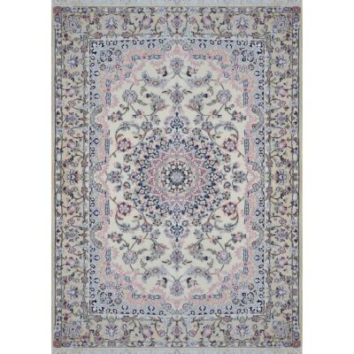 Tapis persan authentique en soie avec laine noué à la main à Naeen Lachak Toranj