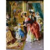 Hand-Knotted Persian Pictorial Rug Depicting Grandmother's Birthday Arturo Ricci