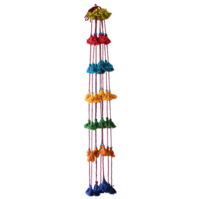 Tenture murale persane à pompons DIY – Élégance traditionnelle