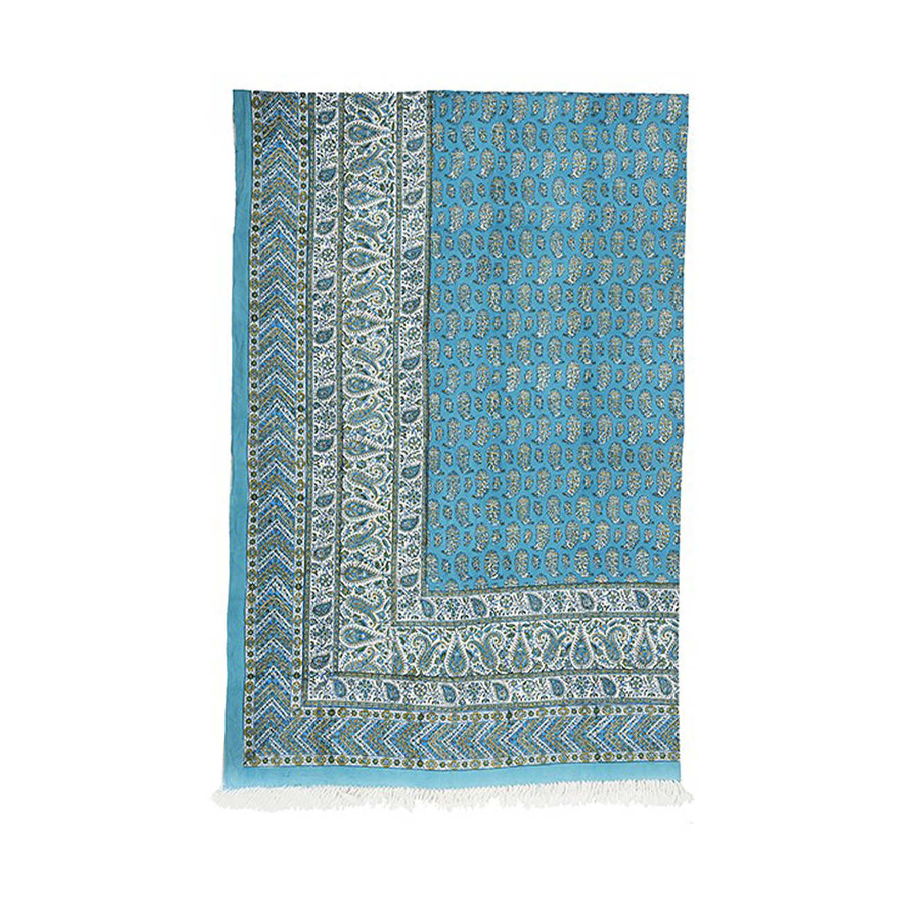 Nappe iranienne : L'art traditionnel de l'impression sur bloc Kalamkari d'Isfahan Fakher II