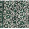 Nappe iranienne : L'art traditionnel de l'impression sur bloc Kalamkari d'Isfahan Green