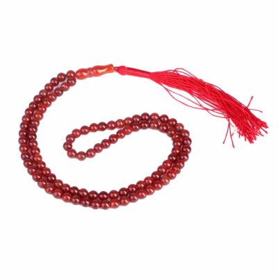 Chapelet islamique en agate rouge avec 101 perles