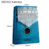 Gecko Kalimba 17-Key Thumb Piano Model K17MC-BL Blue