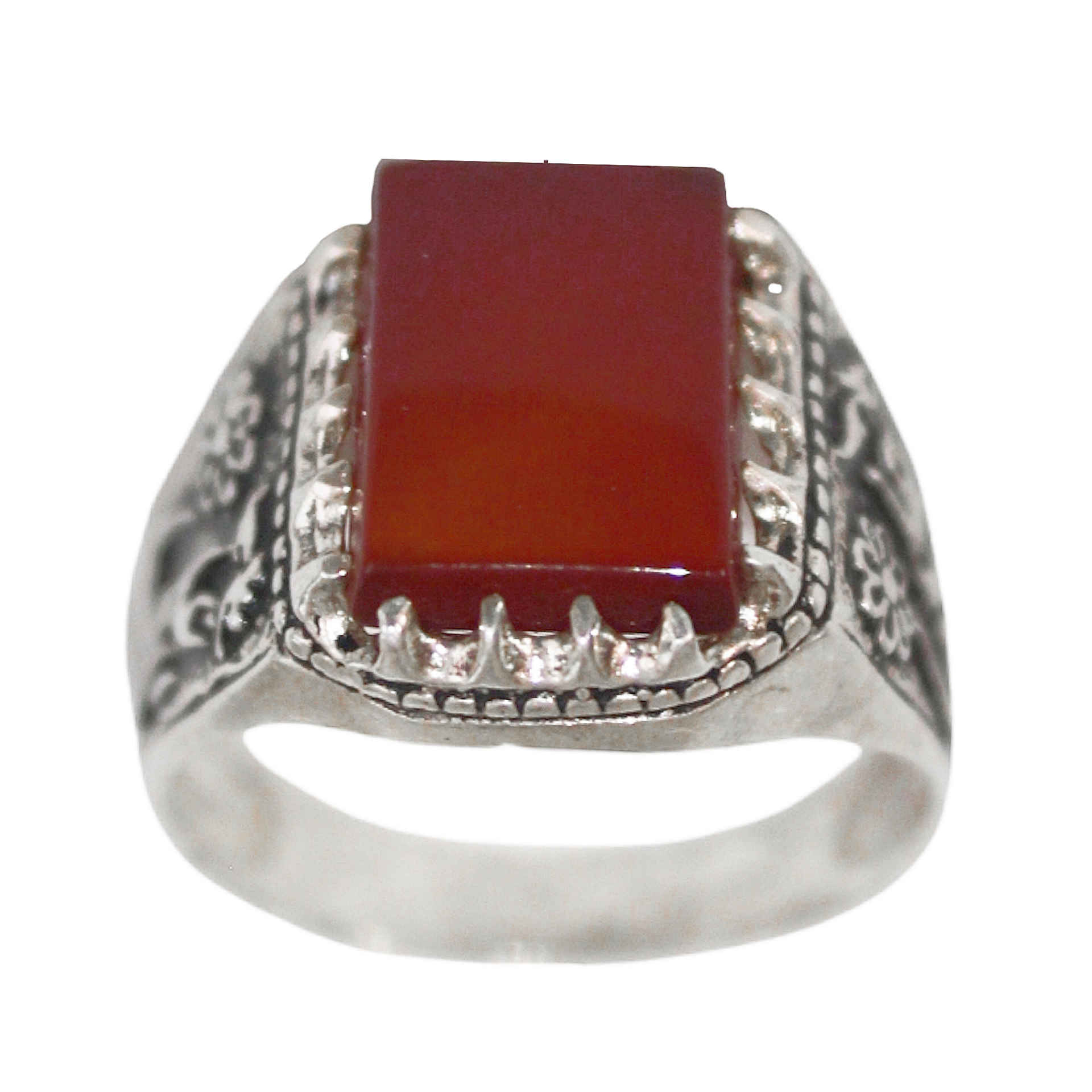 Bague en argent Agate Islamique pour homme Élégance Ya Ali