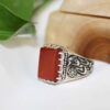 Bague en argent Agate Islamique pour homme Élégance Ya Ali