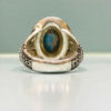 Bague Gravée en Argent Persan Faite Main pour Homme avec Turquoise de Neyshabur
