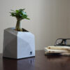 Mini vase en béton fait main design géométrique gris