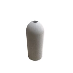 Vase minimaliste en béton fait main cylindrique gris