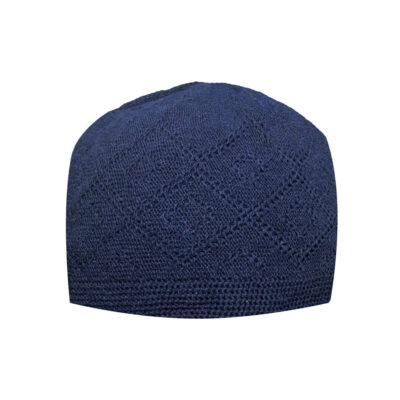 Kufi Taqiyah Turc Bleu Marine – Chapeau de tête musulman traditionnel
