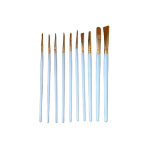 Set de 10 pinceaux doux en poils pour aquarelle, acrylique et gouache