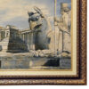 Tapis persan figuratif noué à la main de Tabriz représentant Persépolis