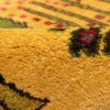 Tapis Gabbeh en laine persane tissé à la main en Fars jaune