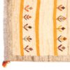 Tapis couloir Gabbeh en laine persane tissé à la main en Fars crème