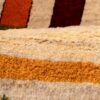 Tapis couloir Gabbeh en laine persane tissé à la main en Fars crème