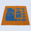 Tapis Kilim en laine persane véritablement tissé à la main pictural chat & poisson