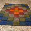 Tapis Kilim en laine persane tissé à la main authentique checkered rouge