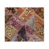 Tapis Persan Vintage Patchwork Noué à la Main Rouge